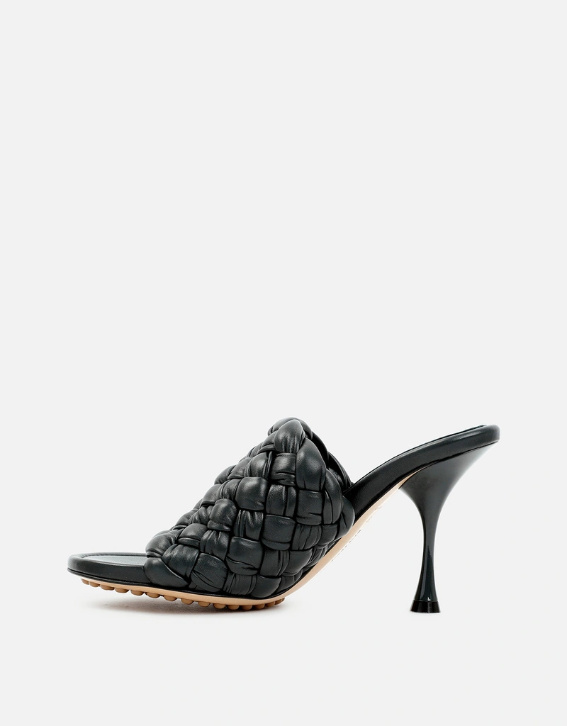Bottega Veneta ドットウェーブラムスキンハイヒールミュールサンダル