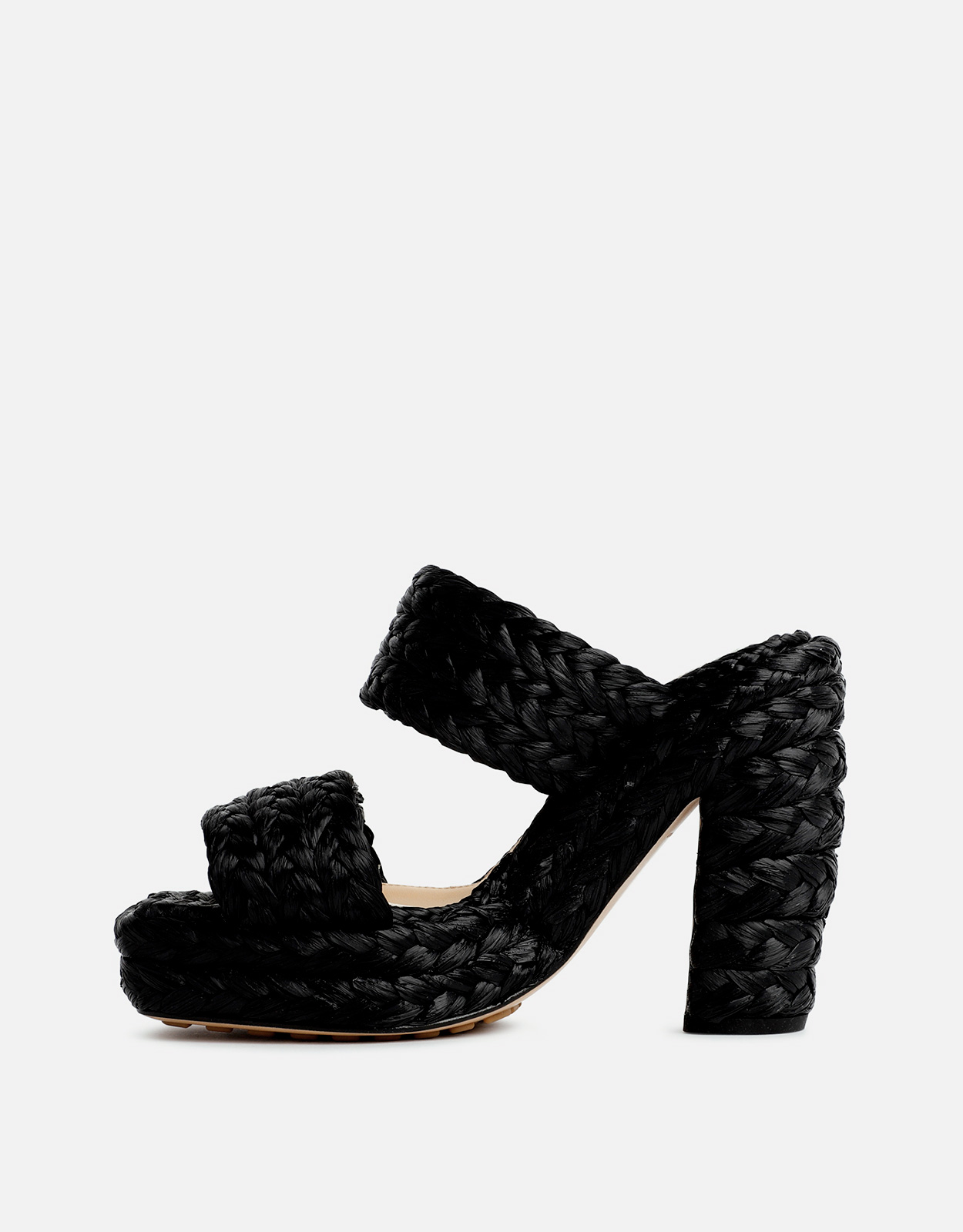 Bottega Veneta カナルッツォ ラフィアハイヒールミュールサンダル
