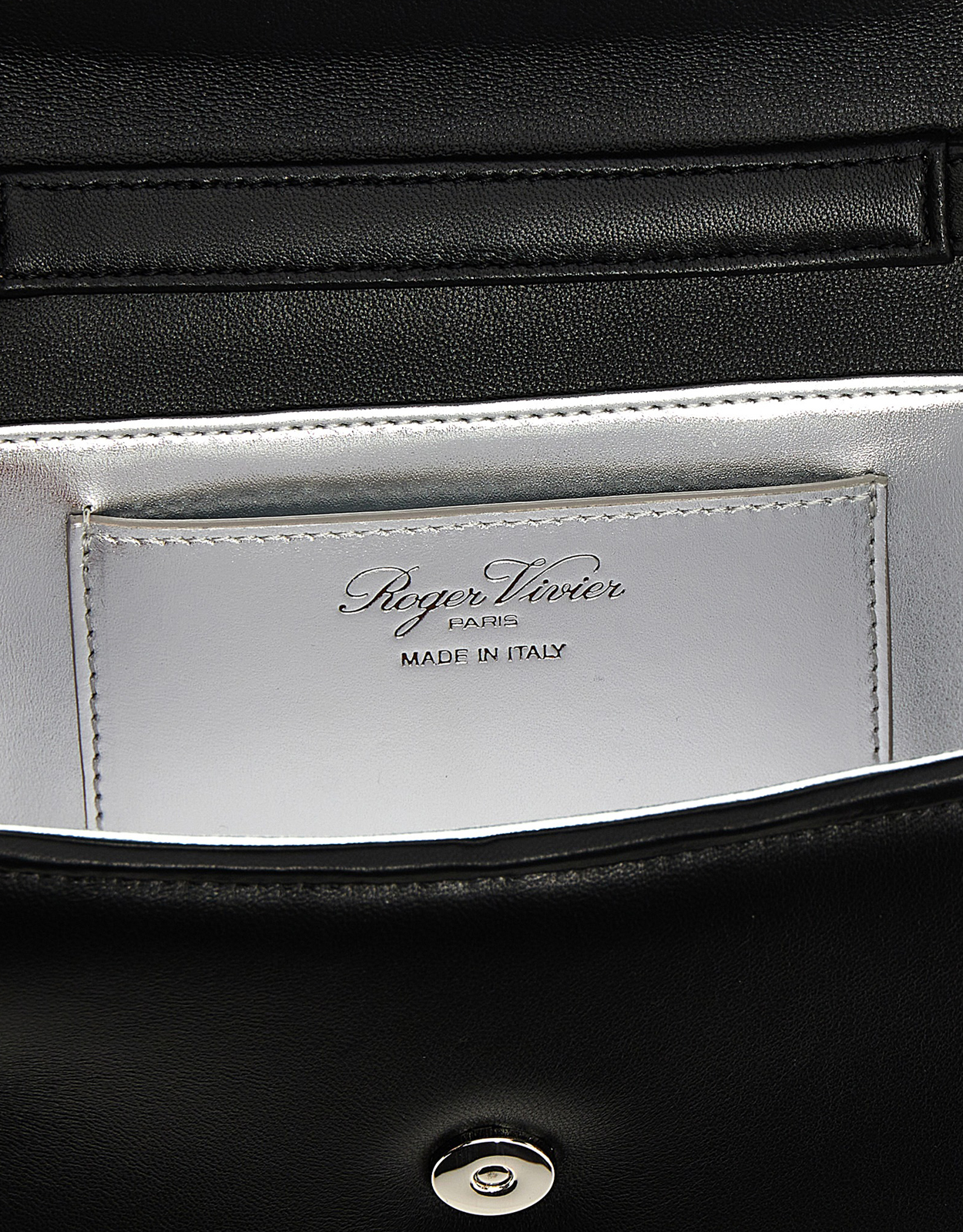 Roger Vivier Black leather Micro Pilgrim bag () IFCHIC.COM