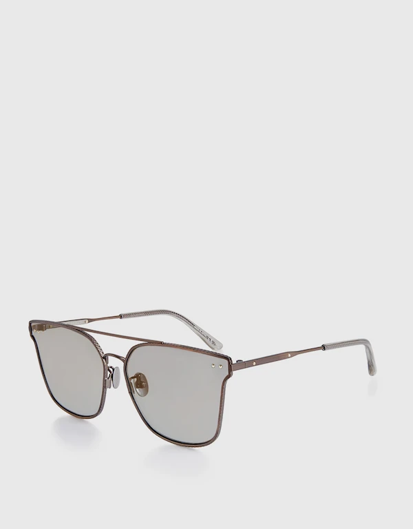 Bottega Veneta Metal Square Sunglasses