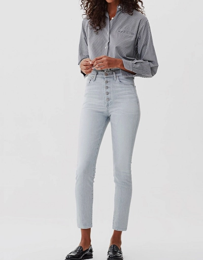 Olivia Exposed Fly High-rise Slim Ankle Skinny Jeans