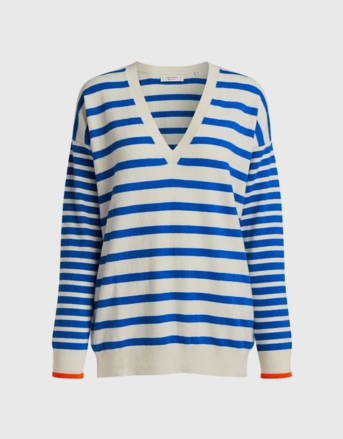 Chinti and Parker V-Neck Striped 
