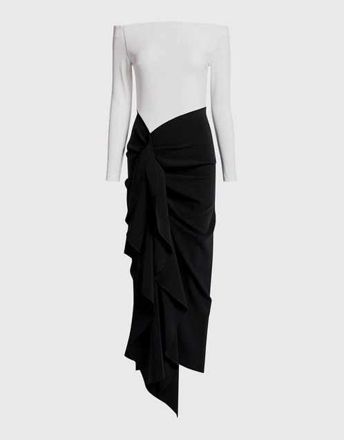 Solace London Lotus Off-the-shoulder Midaxi Dress (Dresses,Maxi