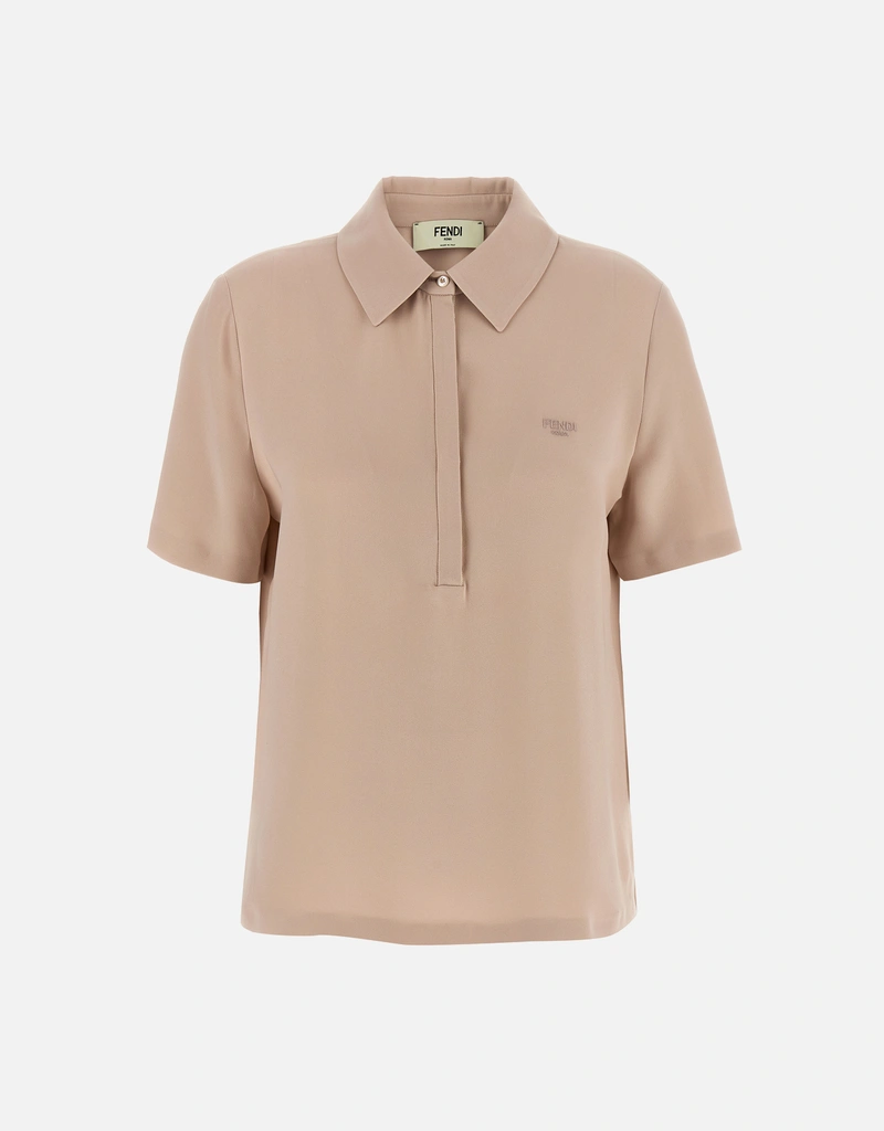Fendi Silk Polo Shirt () IFCHIC.COM