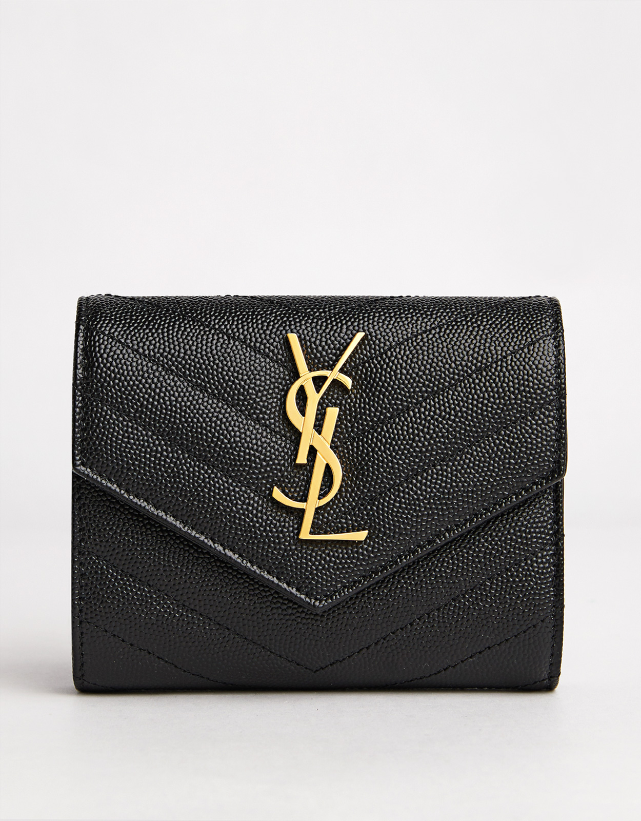 Saint Laurent カセンドルマトラッセグレインカーフスキンレザートリ