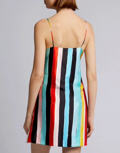 Elena Striped Slip Mini Dress