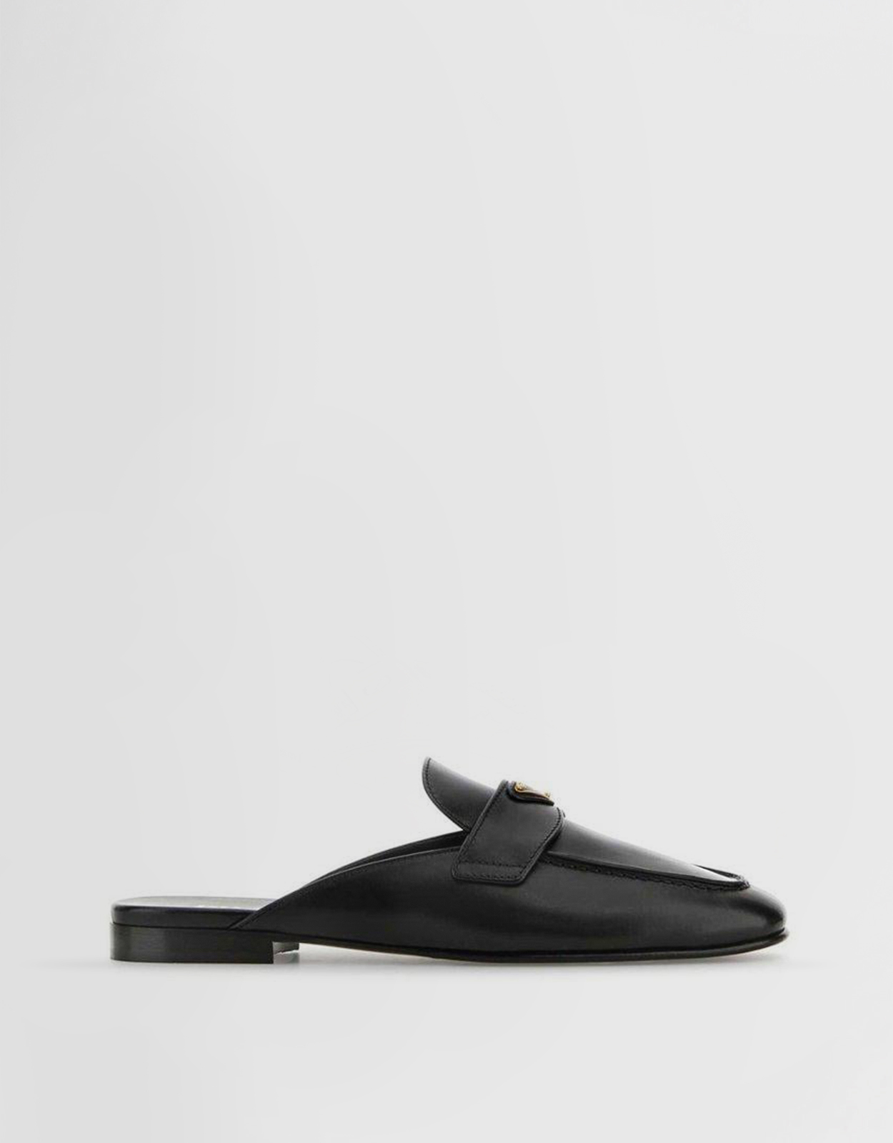 Prada Logo Calfskin Leather ミュール (ミュール) IFCHIC.COM