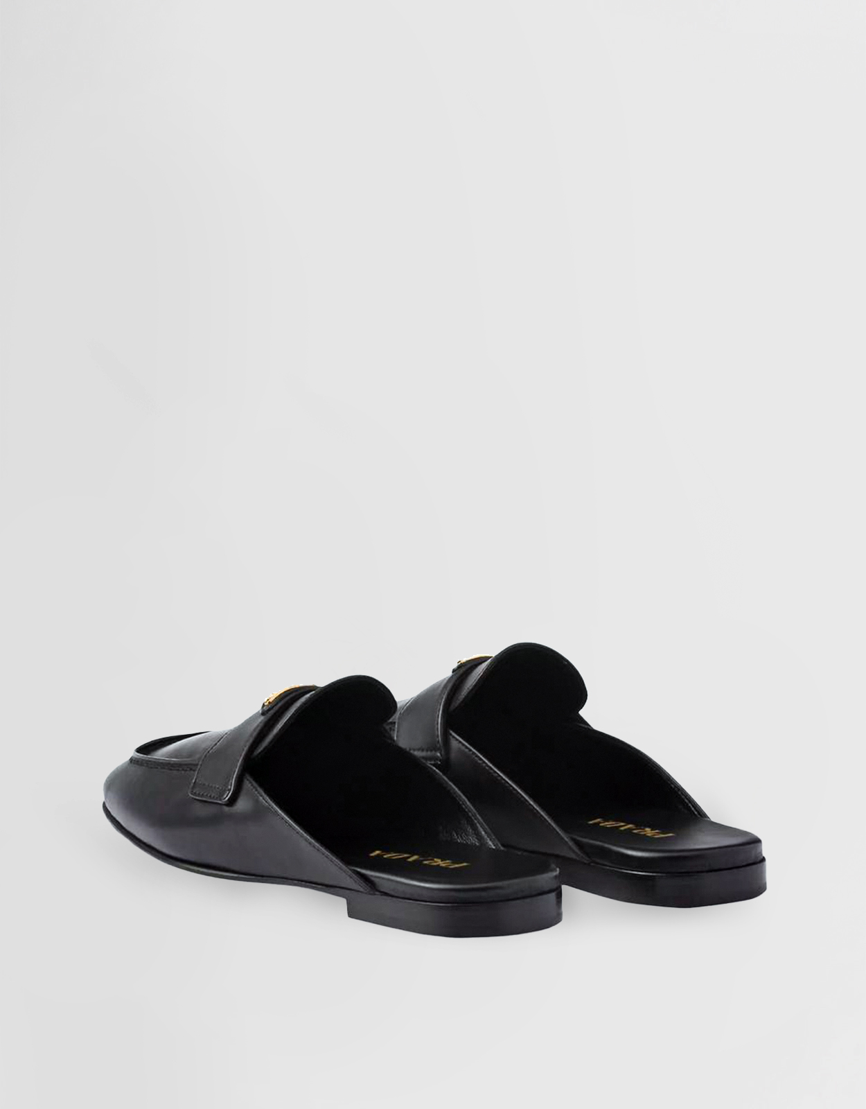 Prada Logo Calfskin Leather ミュール (ミュール) IFCHIC.COM