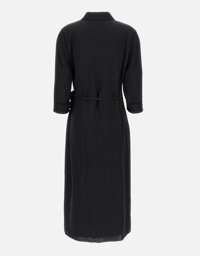theory silk midi dress NWT THEORY TIE NECK BLACK DOT SILK LONG SLEEVE MIDI DRESS SIZE 2 $495