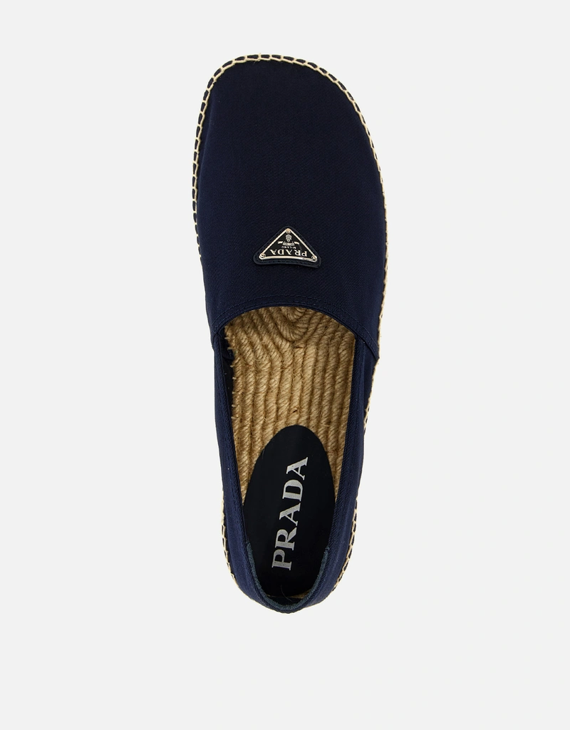 Prada メンズ ロゴ コットン エスパドリーユ () IFCHIC.COM