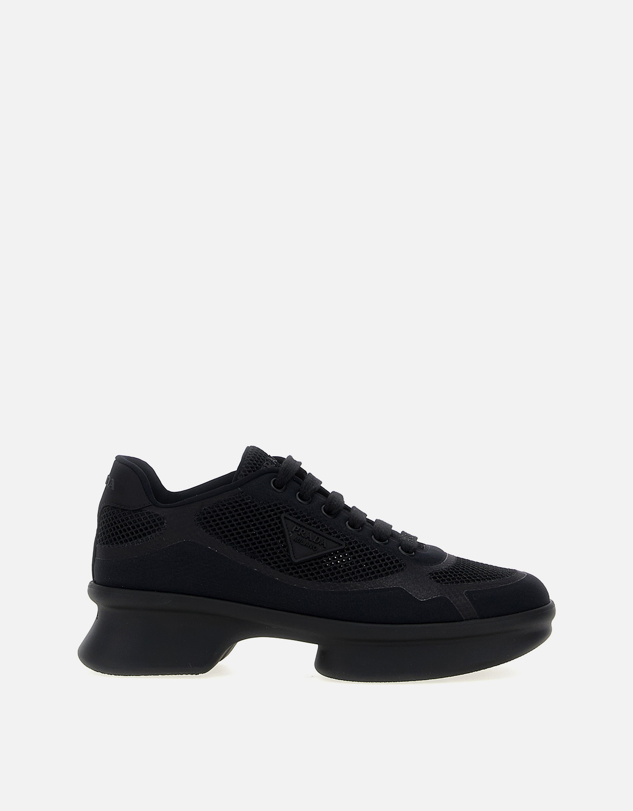 PRADA ブラック メッシュ スニーカー36 1/2 PRADA - PRADA America's cup メッシュスニーカー エナメルの通販 by