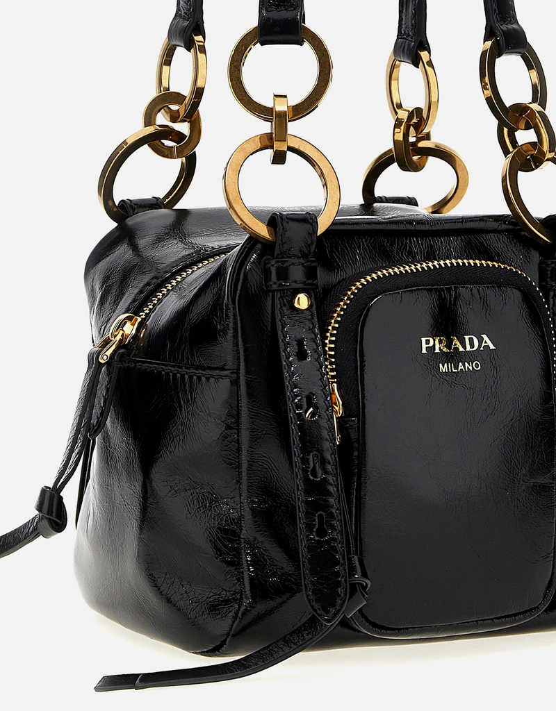 Prada ダングル カーフスキンレザーハンドルバッグ () IFCHIC.COM