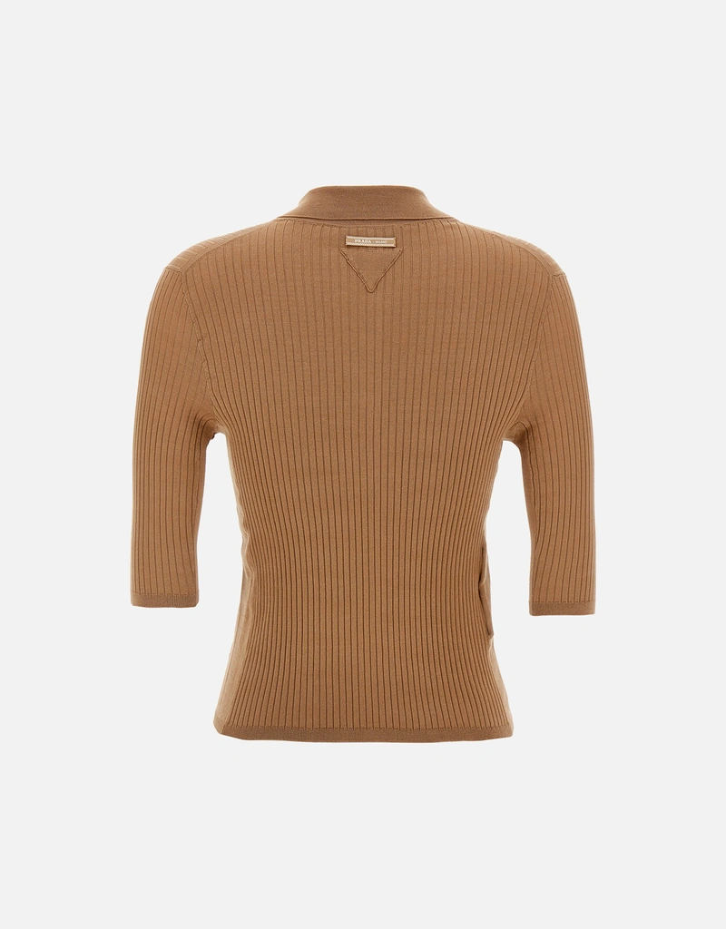Prada コットンニットポロシャツ (トップス) IFCHIC.COM