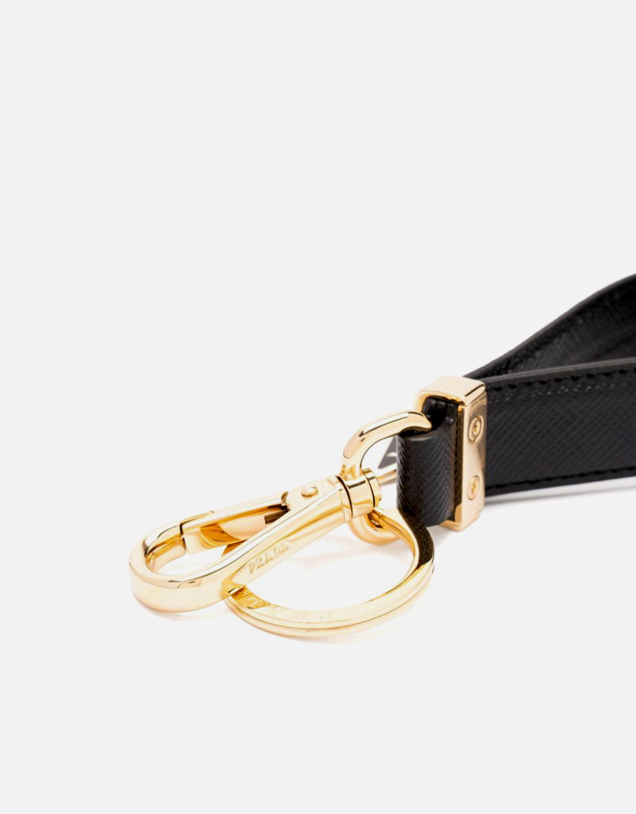 Prada サフィアーノレザーキーリング (キーチェーンとバッグチャーム