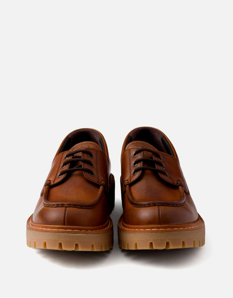 Prada メンズ カーフスキンレザー レースアップ ローファー (シューズ