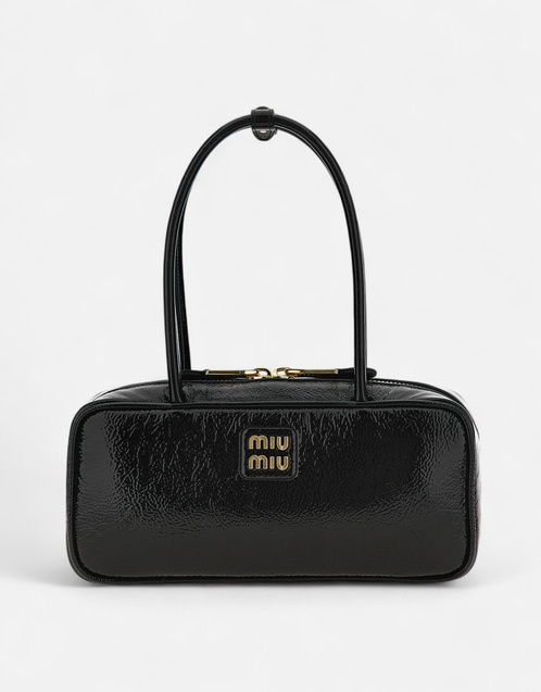 MIU MIU 黒 タンクトップ　定価15万 Miu Miu ロゴ タンクトップ | ブラック | FARFETCH JP