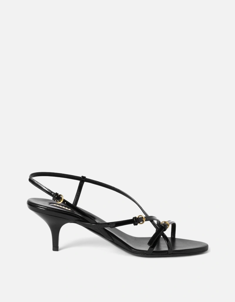miu miu ブラック ハイヒールストラップサンダル miumiu サンダル ハイヒール