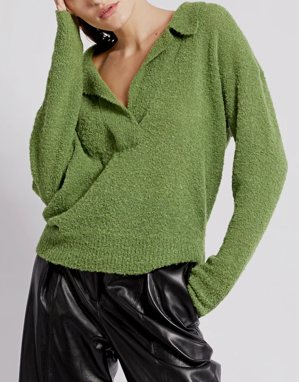 Rachel Comey Rosario Oversized Boucle Knitted Top