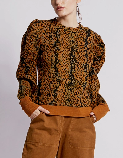 Gemma Python Jacquard Sweater