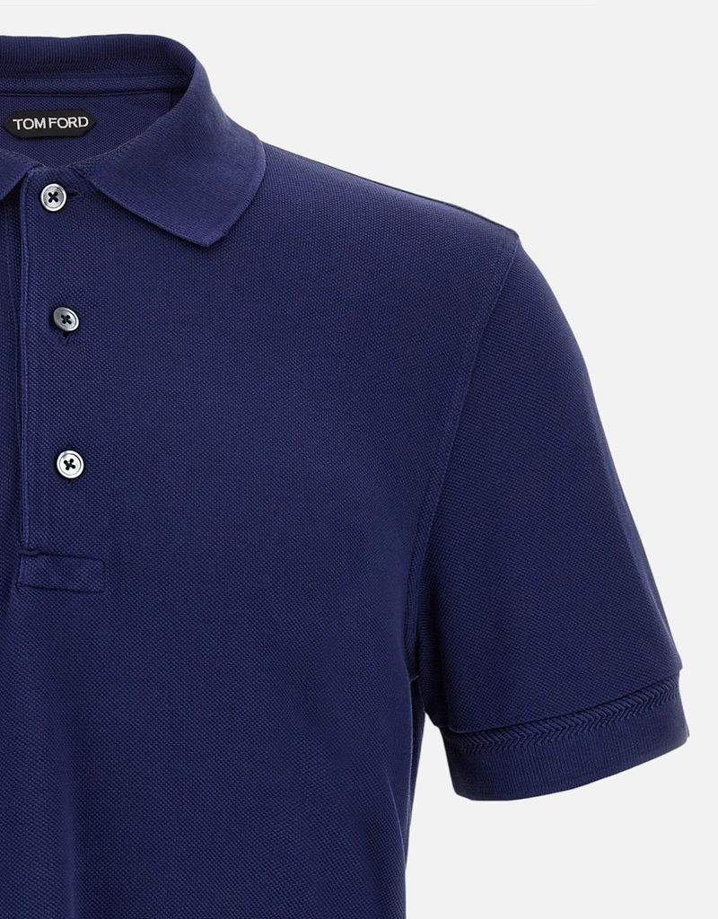 TOM FORD ネイビー ポロシャツ サイズ46 Tom Ford Men's Cotton Blend Polo Shirt (トップス＆Tシャツ
