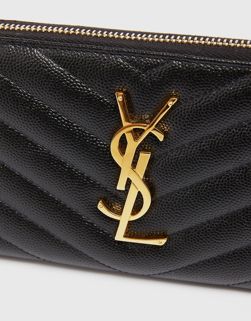 Saint Laurent Cassandre Matelassé Grain Calfskin Zip Around Wallet Saint Laurent Cassandre Matelassé Grain Calfskin Zip Around Wallet