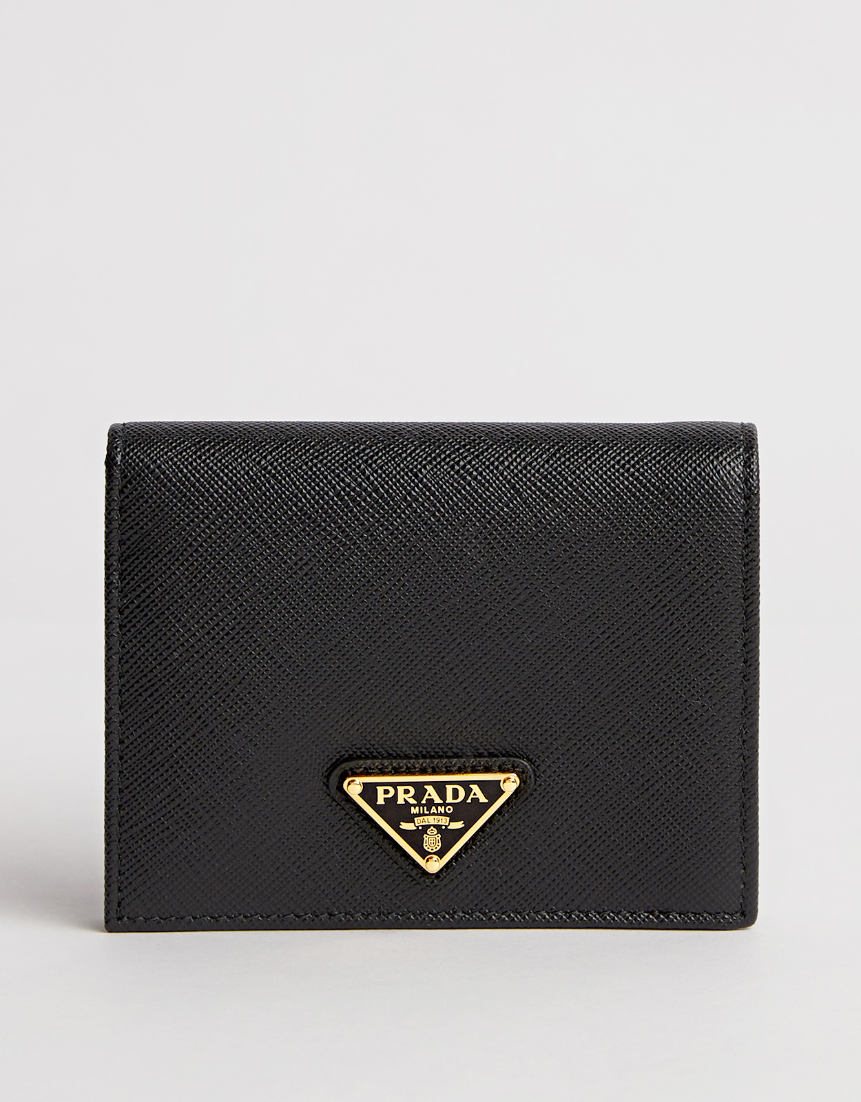 ✨Aランク✨　PRADA ミニ財布　サフィアーノレザー　サフィアーノ　L字　黒色 Prada サフィアーノ小型レザー財布 () IFCHIC.COM