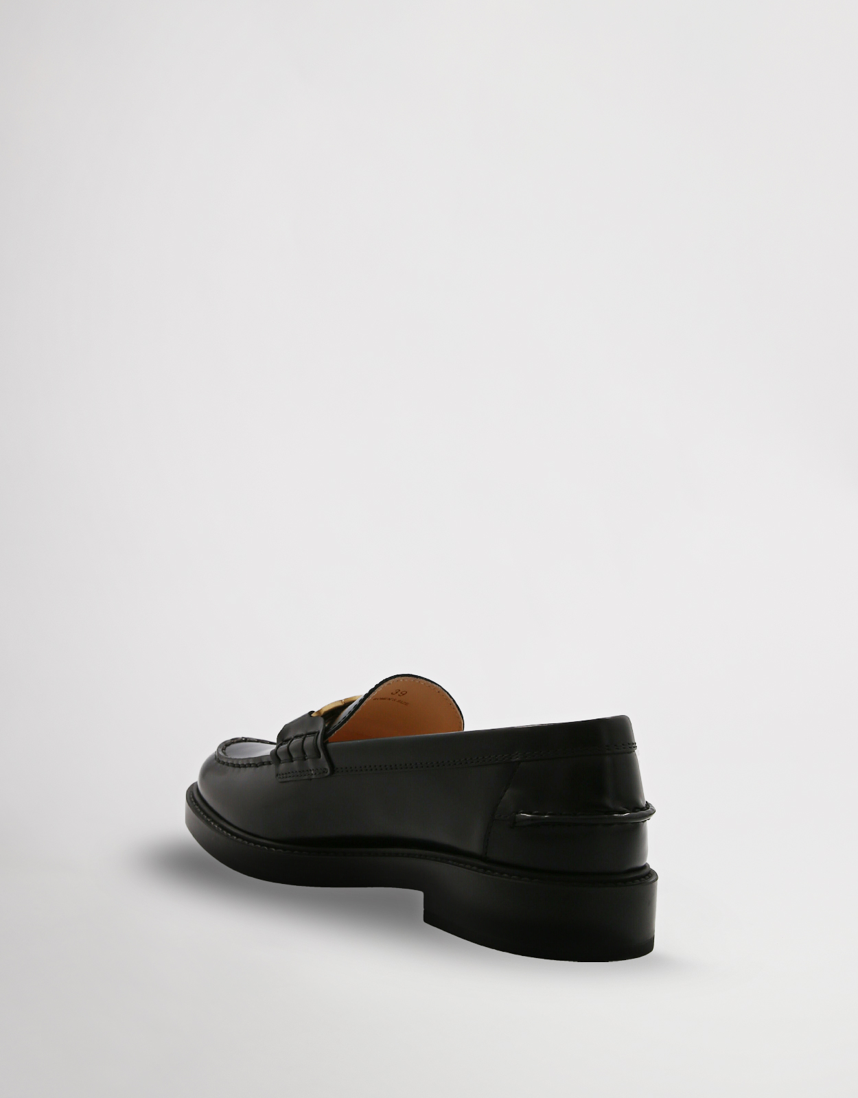 Tod's レザー メタルロゴ チェーンローファー (フラット) IFCHIC.COM