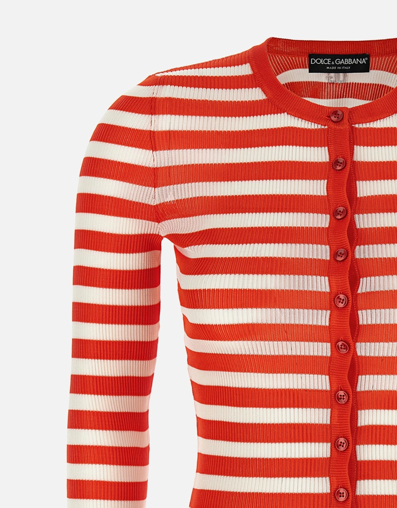 Dolce & Gabbana Striped Cardigan (Knitwear,Cardigans) IFCHIC.COM
