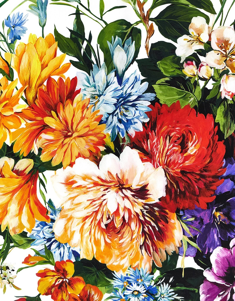 Dolce & Gabbana Silk Floral Print Scarf () IFCHIC.COM