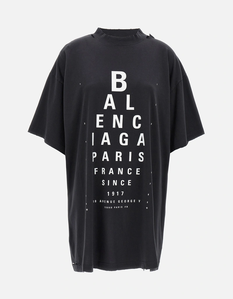 Balenciaga Optical Cotton Short-Sleeved T-Shirt () IFCHIC.COM