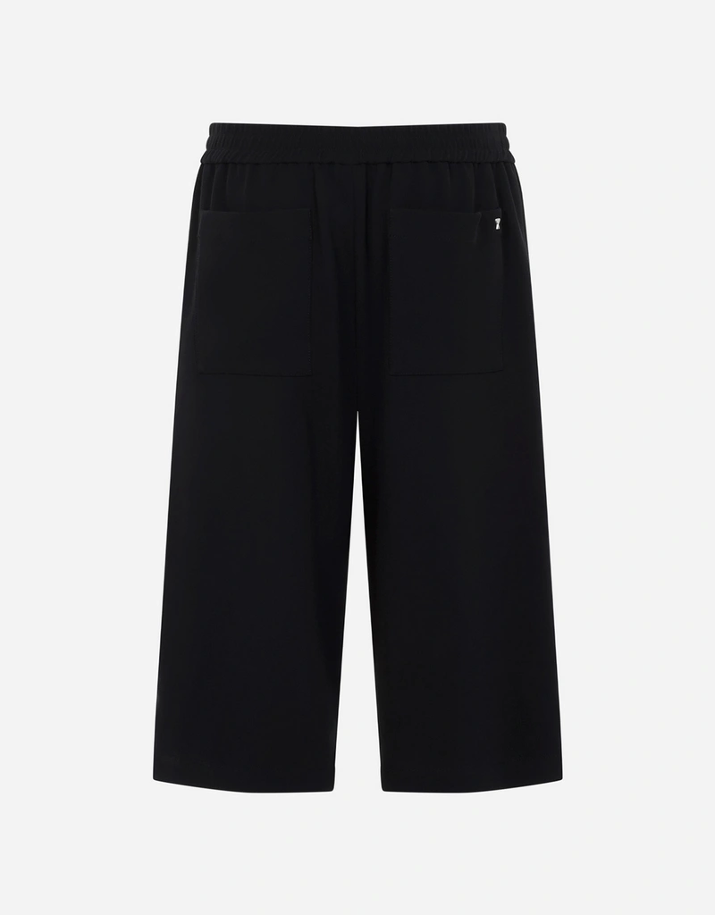 AMI Paris メンズ ロゴ入りコットン ストレート ウエストゴムパンツ