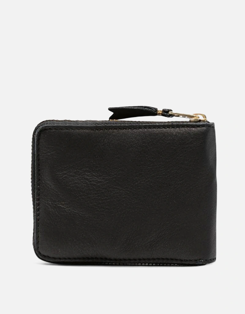 Comme des Garcons Wallet Unisex Washed Calf Leather Full Zip