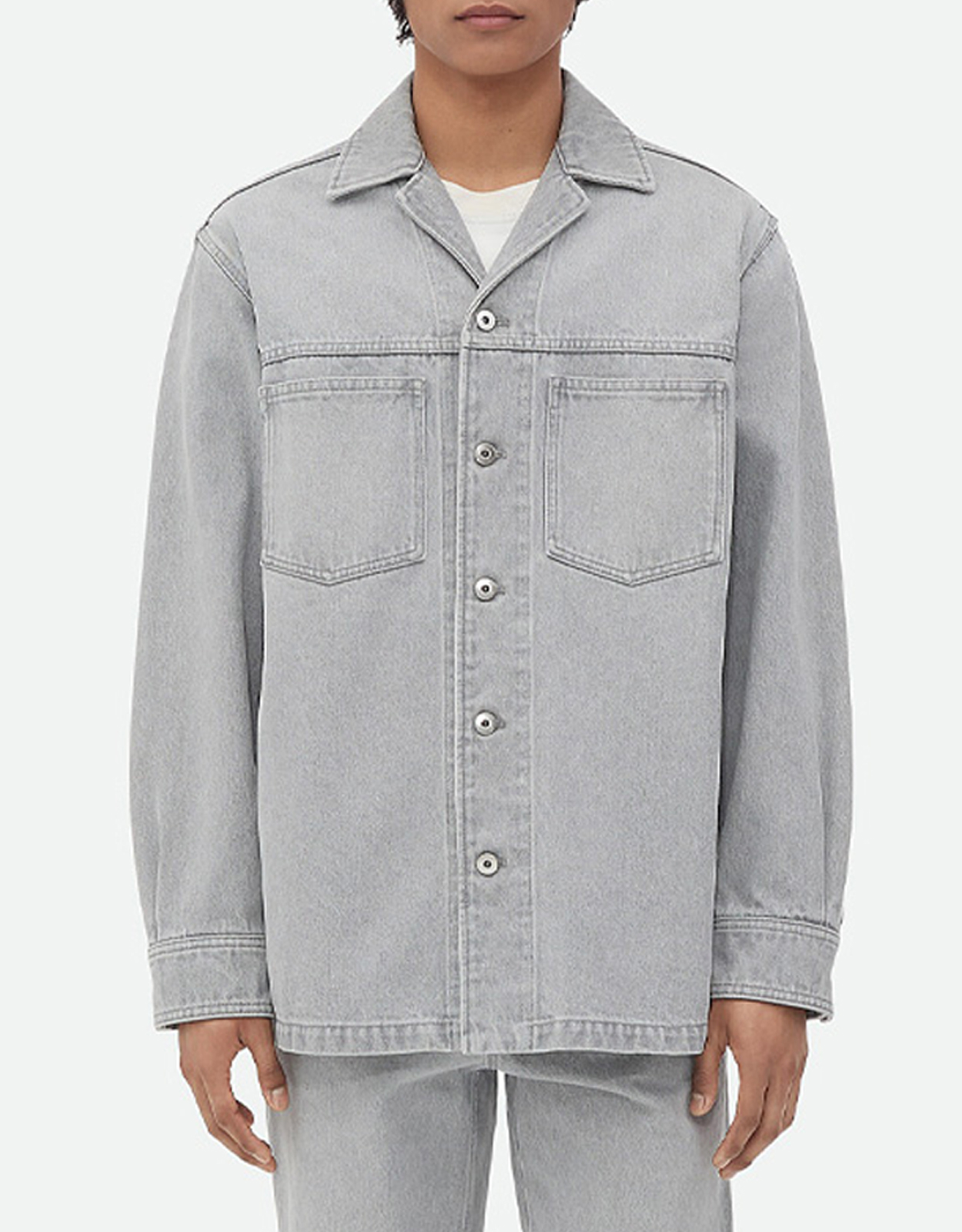 BOTTEGA VENETA Bottega Veneta Men's Washed Denim Shirt - 48　ボッテガ ヴェネタ メンズ ウォッシュド デニム シャツ - 48