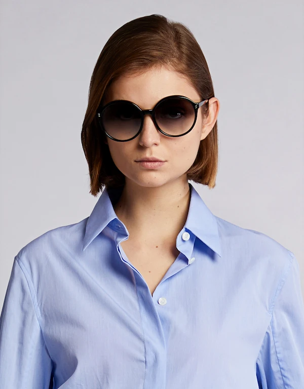 Stella McCartney Gradient Lens Round Sunglasses