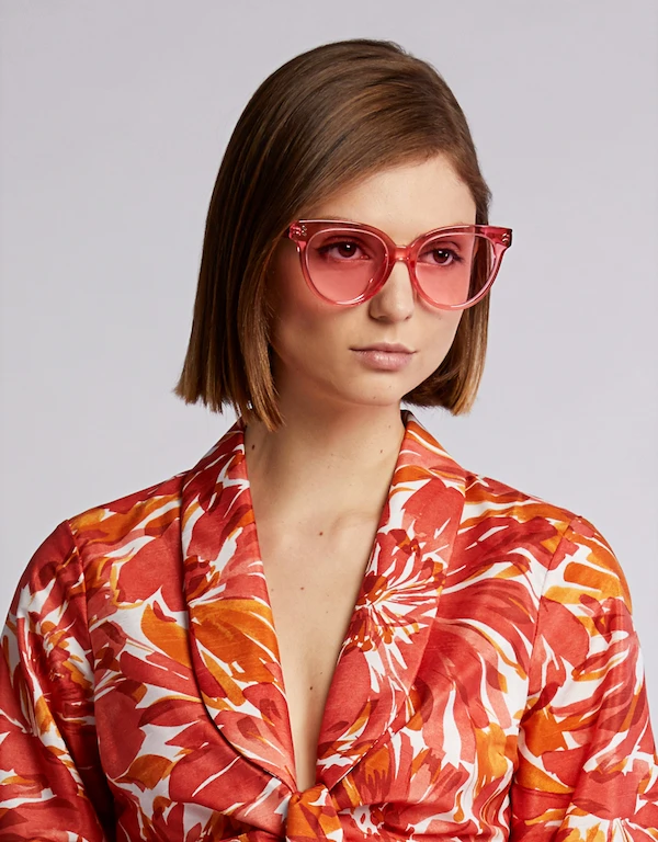Stella McCartney Transparent Cat-eye Sunglasses