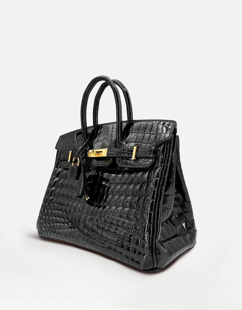 Hermès Hermès Birkin 25 Niloticus Crocodile Leather Handbag