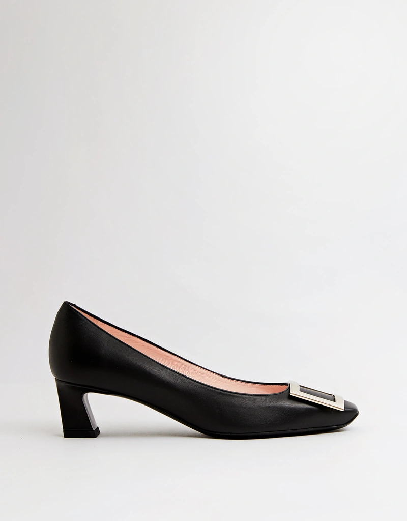 Roger Vivier Trompette Goatskin Nappa Leather Metal Buckle