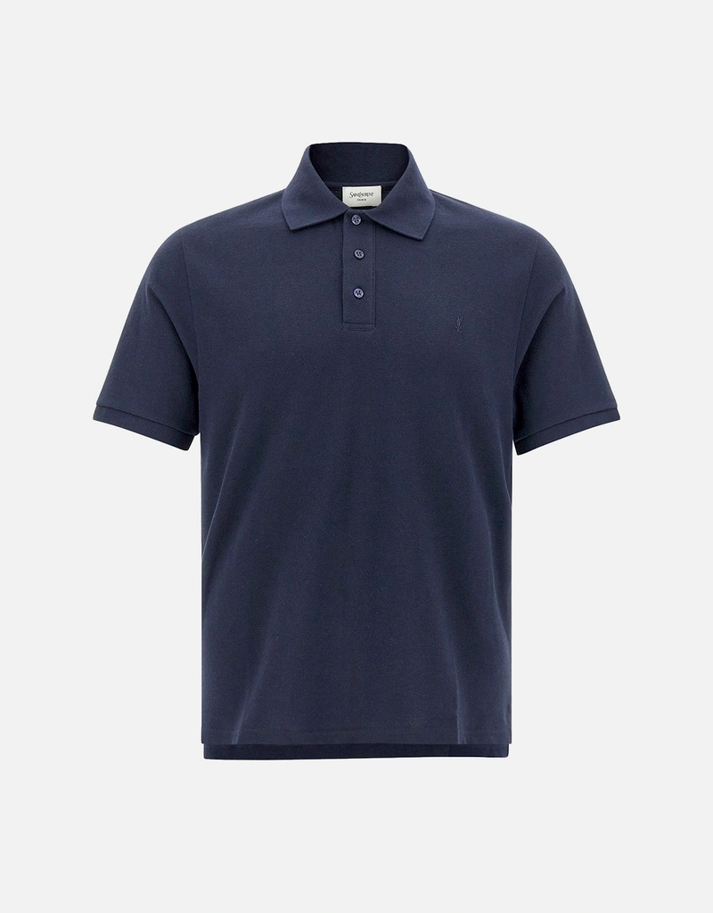 Saint Laurent Men's Cotton Blend Polo Shirt () IFCHIC.COM