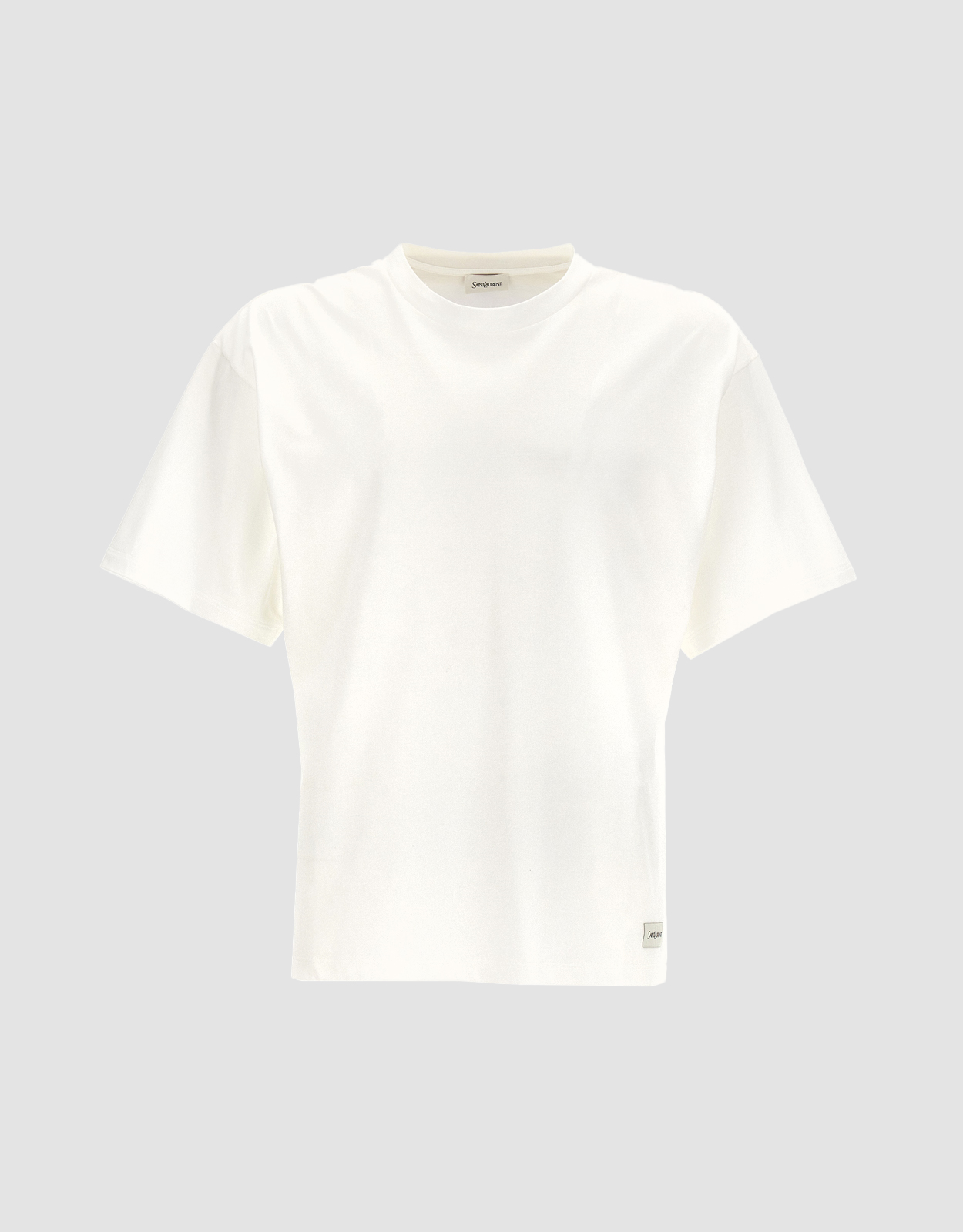 Saint Laurent Saint Laurent Men's Cotton Modal Crewneck T-Shirt - XXS　サンローラン メンズ コットン モダール クルーネック T シャツ - XXS