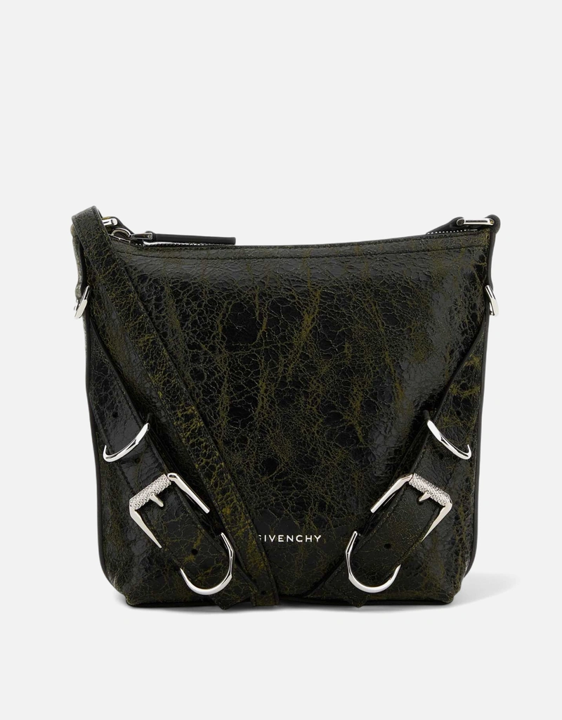 Givenchy メンズツートーンレザーヴォユークロスボディバッグ