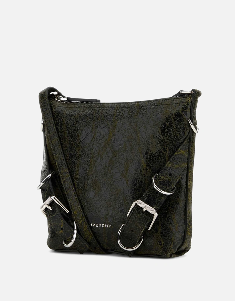 Givenchy メンズツートーンレザーヴォユークロスボディバッグ