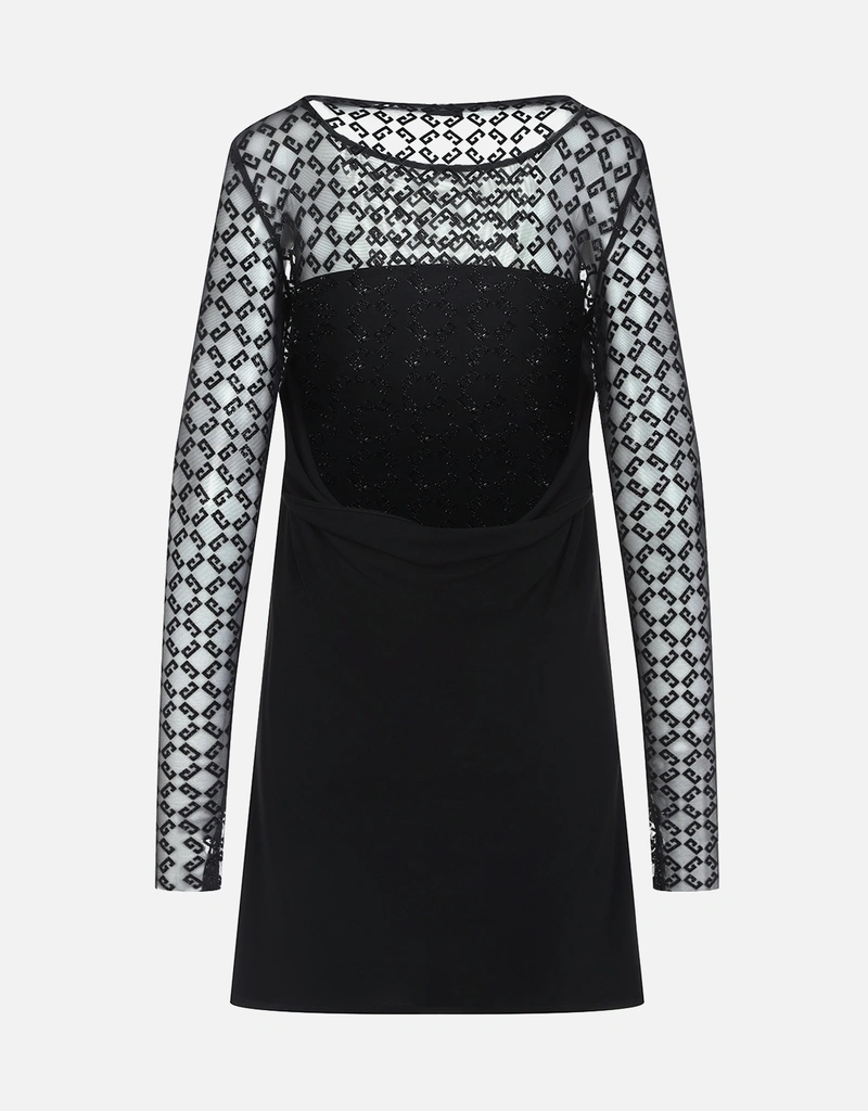 chinese dress ladies Givenchy Womens Leather Lace-Trim Mini Dress