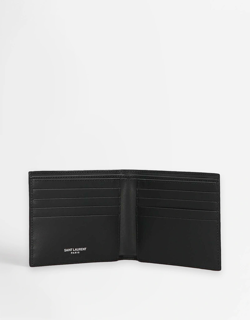 Saint Laurent メンズタイニーカサンドルカーフスキンレザー財布