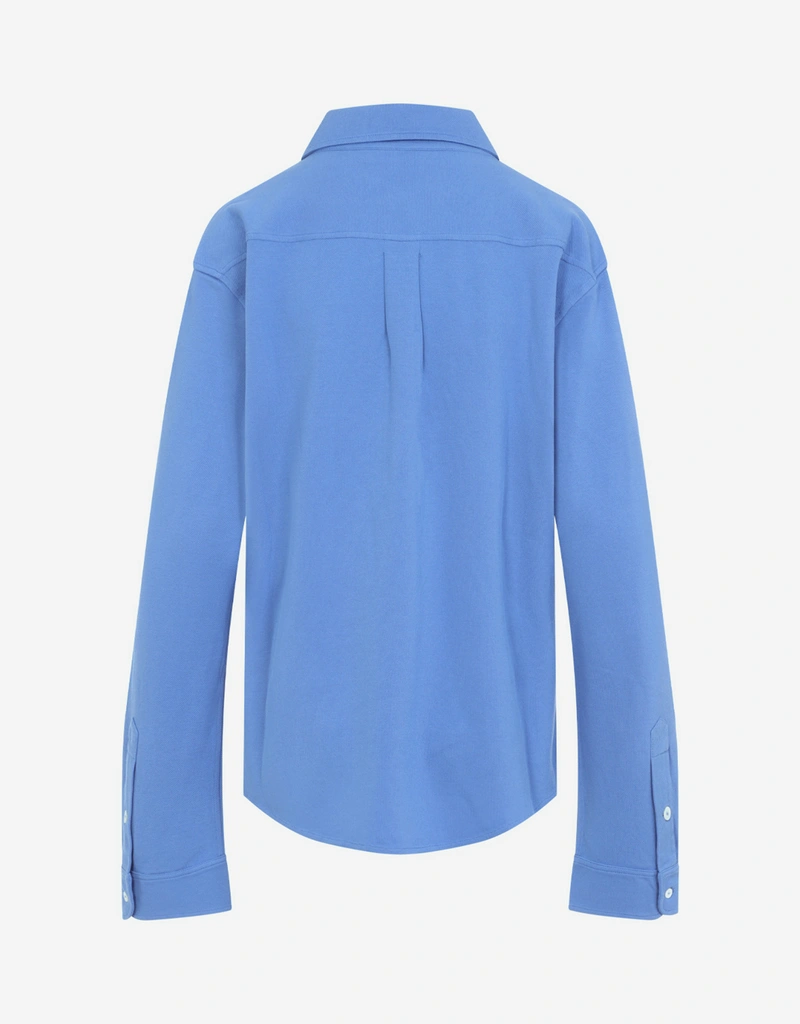 Miu Miu ロゴ刺繍コットンシャツ (トップス,ボタンダウンシャツ