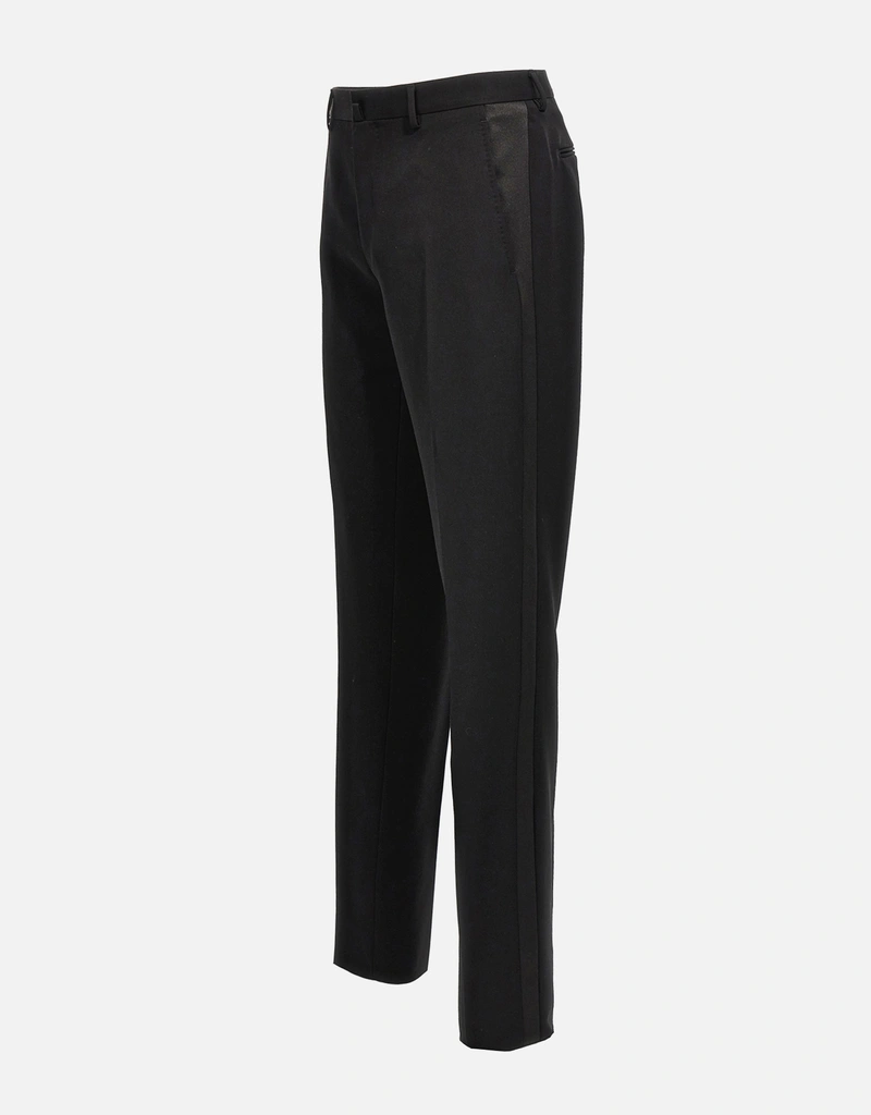 Lanvin メンズウールタキシードパンツ (アパレル,スーツ&テーラ Lanvin メンズウールタキシードパンツ (アパレル,スーツ&テーラ