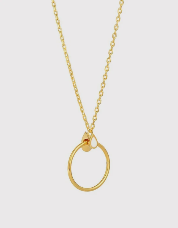 Ruifier Jewelry  Orbit Infinity Drop Pendant Necklace 