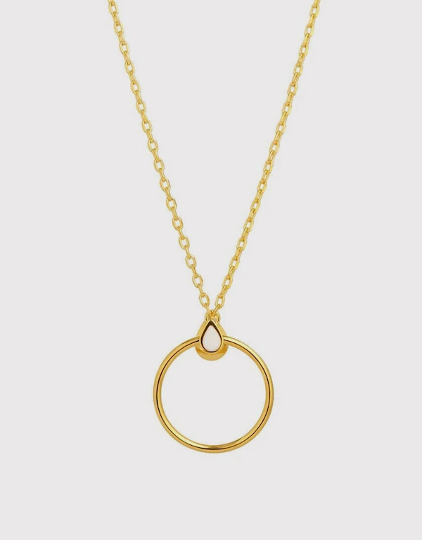 Ruifier Jewelry  Orbit Infinity Drop Pendant Necklace 