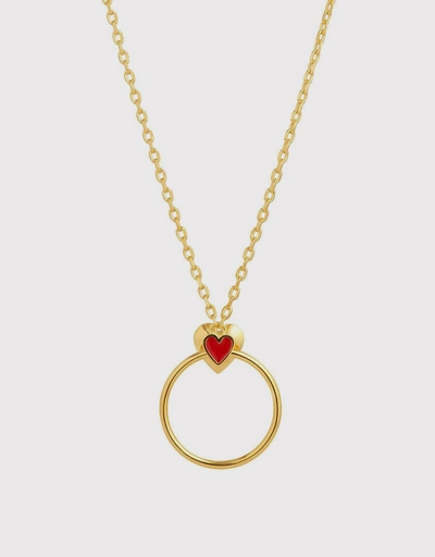 Orbit Infinity Heart Pendant Necklace 