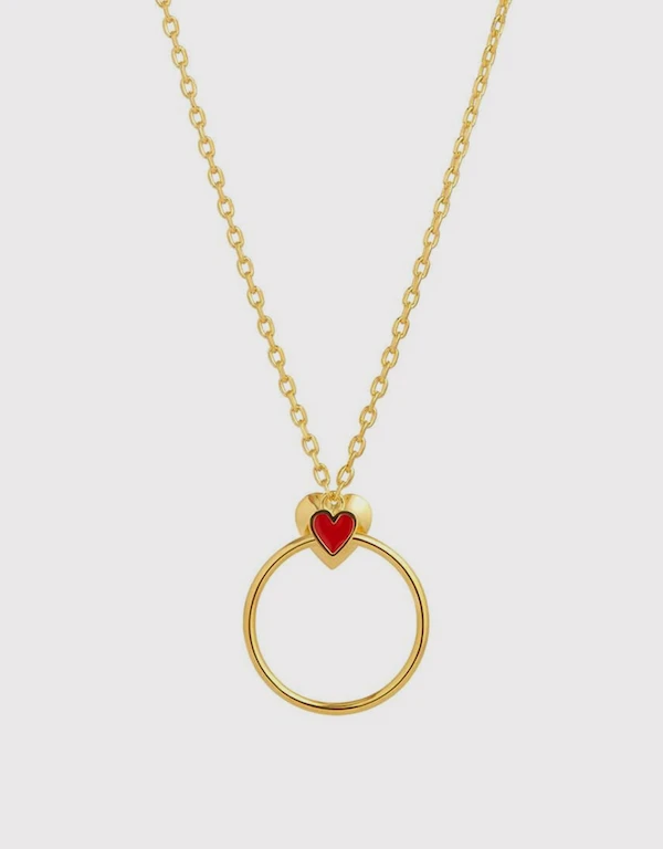 Ruifier Jewelry  Orbit Infinity Heart Pendant Necklace 