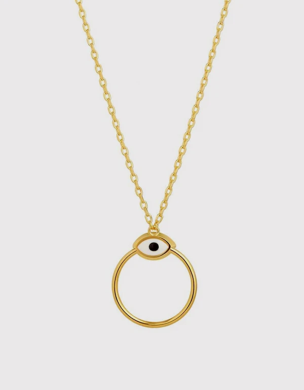 Ruifier Jewelry  Orbit Infinity Iris Pendant Necklace 